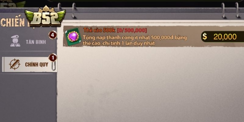 Thưởng Nạp Lần Thứ Hai B52 - Ưu Đãi Gia Tăng Vốn Cược 1 Tỷ lệ thưởng rõ ràng